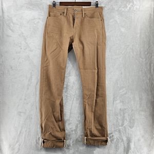 Rogue‎ Territory RGT Stanton Slim Striaght Japan Denim Tan 6 Pocket Size 31